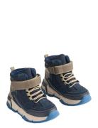 Bootie Muni Tex Vinterstøvletter Med Snøring Navy Wheat