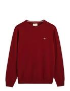 Superfine Lambswool C-Neck Tops Knitwear Round Necks Red GANT