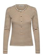 Levoma Tops T-shirts & Tops Long-sleeved Brown Munthe