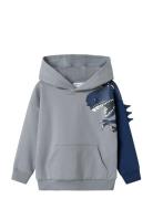 Nmmnash Ls Nreg Sweat Wh Bru Box Tops Sweat-shirts & Hoodies Hoodies B...