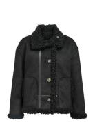 Objoaklyn Re Jacket Noos Vattert Jakke Black Object