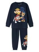 Nmmarlo Pawpatrol Ls Nightset Noos Cplg Pyjamas Sett Navy Name It