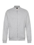 Half Raglan Jersey Bomber Tops Sweat-shirts & Hoodies Sweat-shirts Gre...