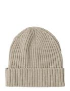 Rib Beanie Accessories Headwear Hats Beanie Beige FUB