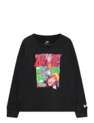 Ls-L/S Tee Tops T-shirts Long-sleeved T-shirts Black Nike