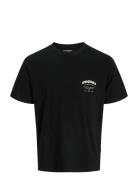 Jormeadows Typo Tee Ss Crew Neck Jnr Tops T-shirts Short-sleeved Black...
