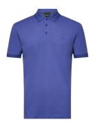 Paddy Sport Polos Short-sleeved Blue BOSS