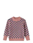 Janie Heart Pullover Tops Knitwear Pullovers Pink Fliink