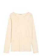 T-Shirts Long Sleeve Tops T-shirts & Tops Long-sleeved Cream Marc O'Po...