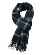 Bs Bue Scarf Accessories Scarves Winter Scarves Navy Bruun & Stengade