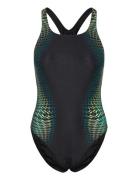 Womens Digital Printed Medalist 1 Pc Sport Swimsuits Black Speedo