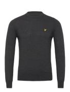 Cotton Merino Crew Neck Jumper Tops Knitwear Round Necks Grey Lyle & S...