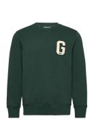 G Badge Sweat C-Neck Designers Sweat-shirts & Hoodies Sweat-shirts Gre...