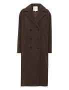 Crjamey Coat Outerwear Coats Winter Coats Brown Cream