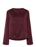 Yasnimbo Ls Top S. Tops Blouses Long-sleeved Burgundy YAS