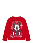 Tshirt Tops T-shirts Long-sleeved T-shirts Red Mickey Mouse