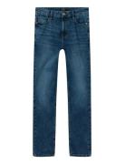 Nlmblix Dnm R Straight Pant Bottoms Jeans Regular Jeans Blue LMTD