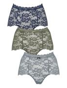 Lace Maxi 3-Pack Hipstertruse Undertøy Navy Missya