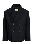 Jprbluasher Wool Blend Peacoat Ullfrakk Frakk Black Jack & J S