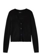 Nlflodet Ls Short S Knit Cardigan Noos Tops Knitwear Cardigans Black L...