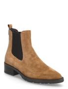 Women Boots Shoes Boots Ankle Boots Ankle Boots Flat Heel Brown Tamari...