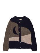 Star Moon Cardigan Tops Knitwear Cardigans Navy Fliink