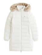 Tjw Essential Hooded Down Coat Fôret Kåpe White Tommy Jeans