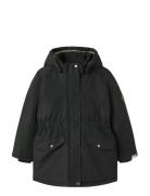 Nkfmarlow Parka Jacket Pb Parkas Jakke Black Name It