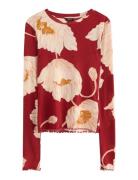 Top Kristin Tops T-shirts & Tops Long-sleeved Red Lindex