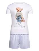Sl-Sleepwear Pyjamas Sett White Ralph Lauren Kids