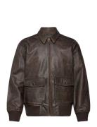 Clayton Leather Aviator Brown Skinnjakke Skinnjakke Brown Levi's®