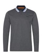 Peoxfordlong_1 Tops Polos Long-sleeved Grey BOSS