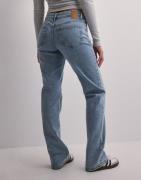 Pieces - Blå - Pckelly Mw Straight Jeans LB302 Noo