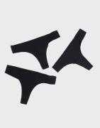 Pieces - Svart - Pcnamee Thong 3-Pack Noos