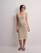 JDY - Beige - Jdysun S/L V-Neck Midi Dress Knt