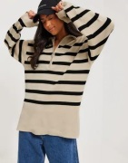 OBJECT - Rutete/Stripete - Objester L/S Knit Zip Pullover Noos