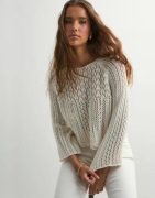 Only - Hvit - Onlnola Life 3/4 Pullover Knt Noos