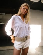 One Teaspoon - Hvit - Bandits Low Waist Denim Short