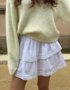 Nelly - Hvit - Lace Detail Frill Skirt