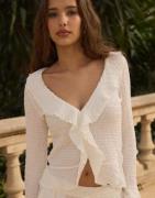 Nelly - Hvit - Lovely Frill LS Top