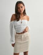 OBJECT - Beige - Objellen Hw Short Twill Skirt Noos