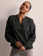 OBJECT - Svart - Objjohnson Re L/S V-Neck Top Noos