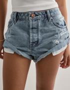 One Teaspoon - Blå - Messed Up Bandits Low Waist Denim Short
