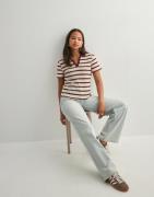 Only - Rutete/Stripete - Onlhalia S/S Collar Top Box Jrs