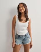 One Teaspoon - Blå - Dukes Low Waist Denim Short