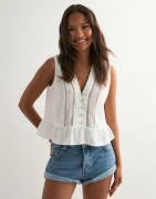 One Teaspoon - Blå - Bandit Low Waist Denim Shorts