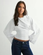 Nelly - Hvit - Wide Sleeve LS Top