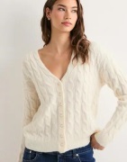 Vero Moda - Hvit - Vmmarlin Ls V-Neck Cardigan