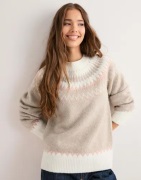 Nelly - Beige - Jacquard Knit Sweater