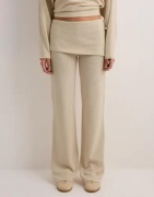 Nelly - Beige - Effortless Knit Overlay Pants